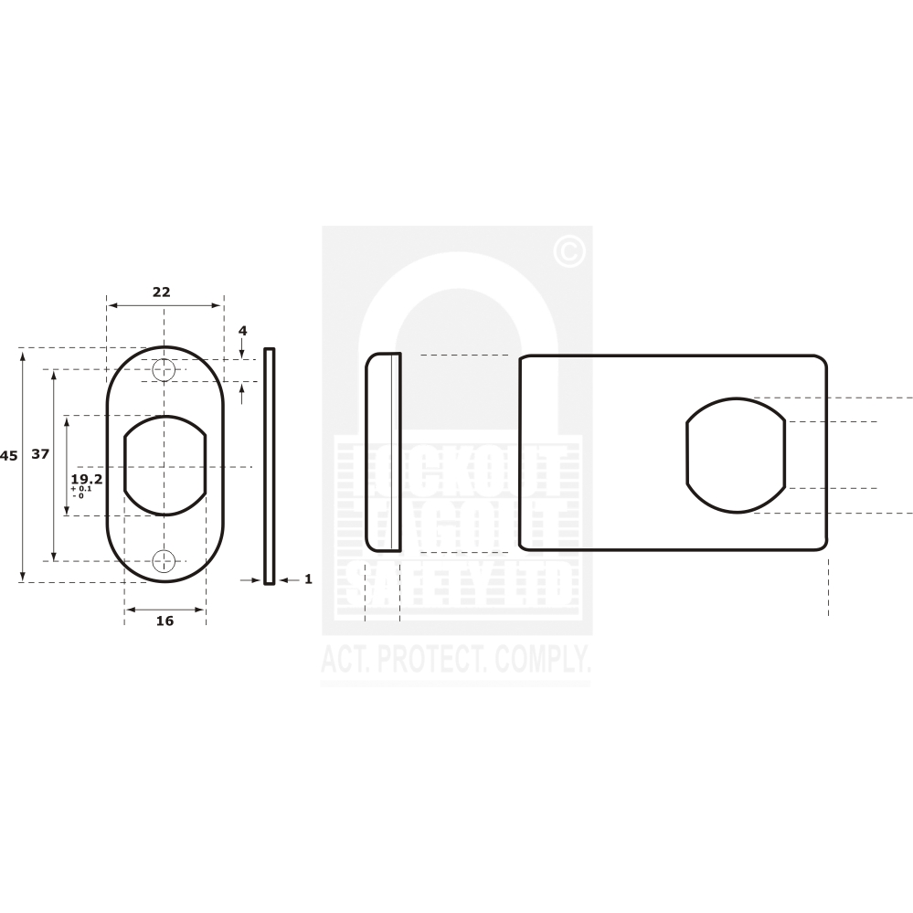 Abloy 466091 Fitting Plate
